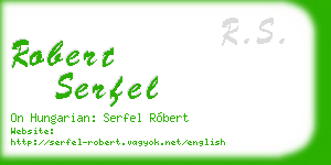 robert serfel business card