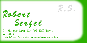 robert serfel business card